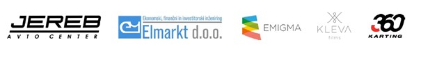 Kolaž logotipov finančni in materialni
